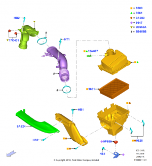 Air Cleaner, 2.0L EcoBoost (200PS) - MI4, 2.0L EcoBoost (240PS); 04/APR/2016