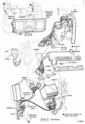 DISTRIBUTOR AND IGNITION SYSTEM-Instrument cluster parts - w/electronic cluster- Page B