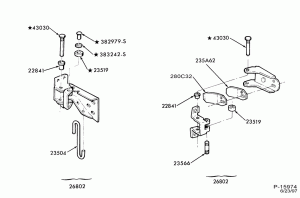 HINGE (REAR DOOR LOWER) AND 26803