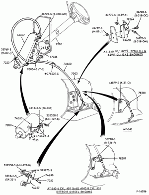 SHIFT MECHANISM-Selector control cable-w/MT 643 and MT 653-B-F-FT600/900