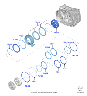 Forward Clutch and Components, 8 Speed Auto Trans 8F35, Same As A Clutch; 06/SEP/2018