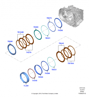 Intermediate Clutch and Components, 8 Speed Auto Trans 8F35, Same As A Clutch; 06/SEP/2018