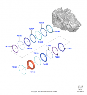 Forward Clutch and Components, 8 Speed Auto Transmission 8F57, Same As A Clutch; 06/SEP/2018