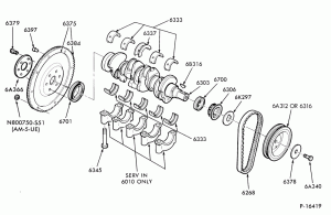 4 CYL. 1.6L (98 C.I.D.)-Crankshaft and flywheel