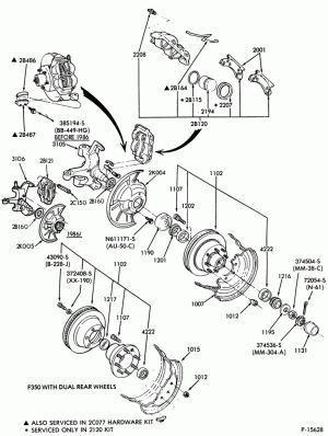 BRAKES-Brake assembly - disc front - dual piston - 4x2-F250/350