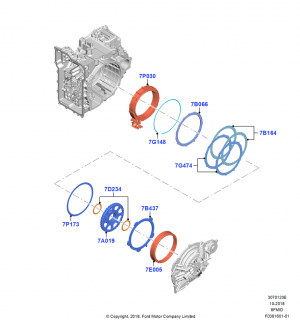 Reverse Clutch and Components, 8 Speed Auto Transmission 8F57, Same As F Clutch; 06/SEP/2018