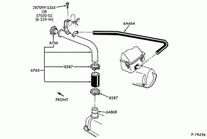 8 CYL. 5.8L-Oil filler pipe installation-E150/350