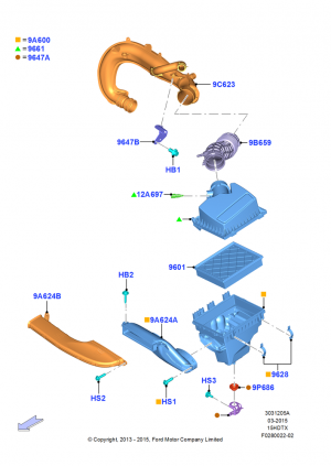 Air Cleaner, 1.5L GTDI I4; 15/JUL/2013