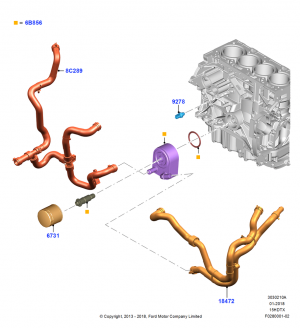 Oil Cooler and Filter, 1.5L GTDI I4; 15/JUL/2013