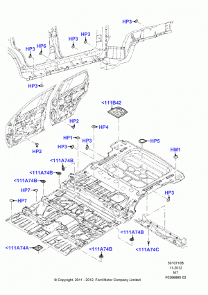Plugs - Floor Pan; 23/JUN/2008-29/APR/2012