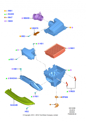 Air Cleaner, 2.5L Duratec (110kW/150PS), 2.5L Duratec FFV (125kW/170PS); 13/AUG/2012