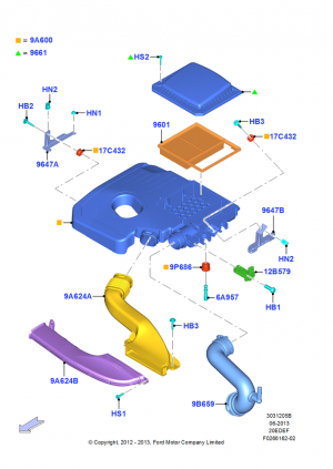 Air Cleaner, 2.0L Duratec Hybrid (130kW); 13/AUG/2012