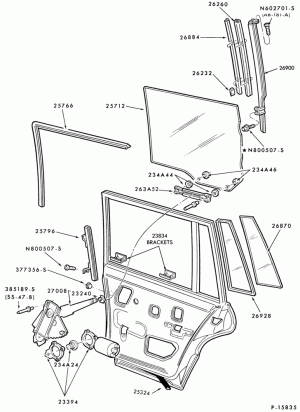 BODY SIDES AND QUARTER-(rear door)