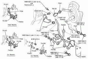 C4 TYPE - EXTERNAL PARTS-EXTERNAL PARTS - transmission shift controls-A,MA