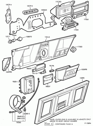 DISTRIBUTOR AND IGNITION SYSTEM-Instrument cluster parts - w/electronic cluster- Page A