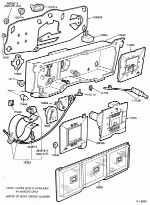 DISTRIBUTOR AND IGNITION SYSTEM-Instrument cluster parts- w/o electronic cluster