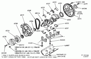 6 CYL. 3.0L (183 C.I.D.)-Crankshaft and flywheel