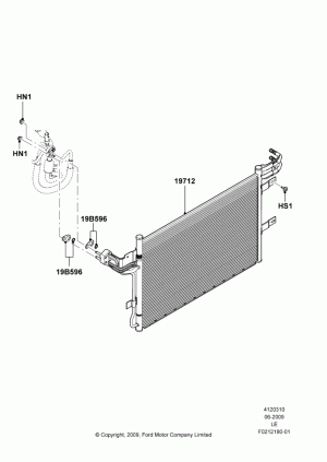 Air Conditioning Condensr/Compressr, 3.7L 4V PFI V6 NA Gas, Condenser Assy; 15/JUN/2009-06/FEB/2012