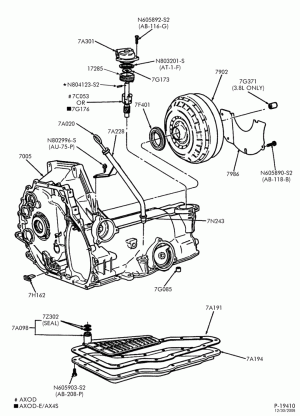 AX4S TYPE - INTERNAL PARTS-Case, converter assembly & related parts