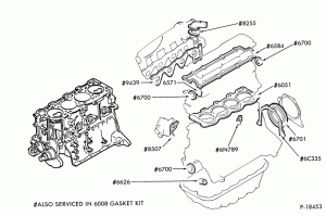 4 CYL. 1.9L (116 C.I.D.)-Engine gasket set (6008)