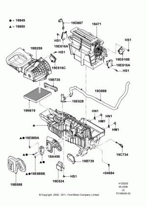 Heater/Air Cond.External Components; 15/JUN/2009-06/FEB/2012