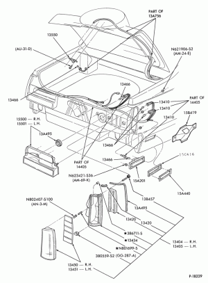 LAMPS-Rear lamp, backup, license plate & body side marker