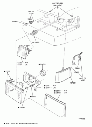LAMPS-Headlamp, parking & front fender side marker lamps