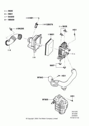 Air Cleaner, 2.5L Duratec (110kW/150PS); 23/JUN/2008-29/APR/2012
