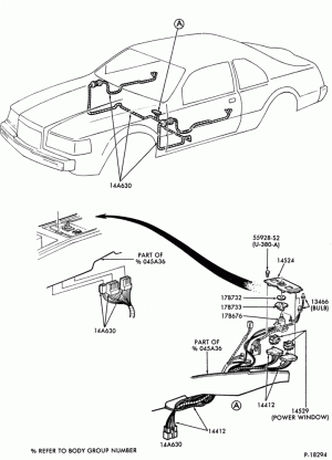 ELECTRICAL SYSTEMS-Power window controls & wiring