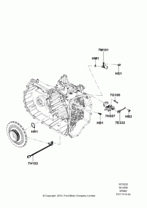 Transmission Modules and Sensors, 6 Speed Auto Trans 6F Mid-Range; 23/JUN/2008-29/APR/2012