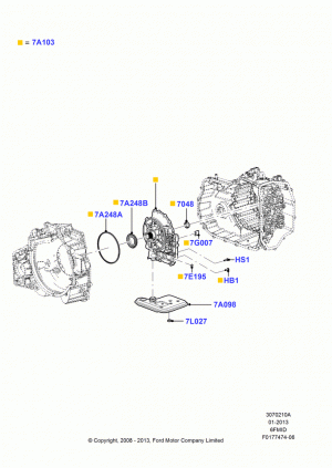 Transmission Pump Assy, 6 Speed Auto Trans 6F Mid-Range; 23/JUN/2008-29/APR/2012