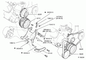 DISTRIBUTOR AND IGNITION SYSTEM-Alternator mounting brackets - 8 cyl. 302 (5.0L)