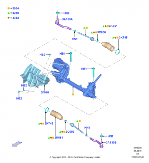 Тяга рулевая, маятник, поперечная тяга