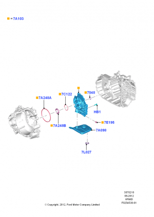 Transmission Pump Assy, 6 Speed Auto Trans 6F Mid-Range; 13/AUG/2012