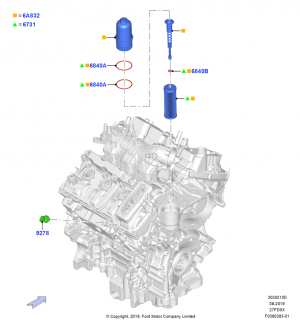 Oil Cooler and Filter, 2.7L DOHC 4V DI GT V6 GAS/FFV; 06/SEP/2018