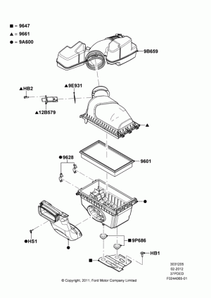 Air Cleaner, 3.7L DOHC V6 Gas.; 09/JAN/2012-04/MAY/2015