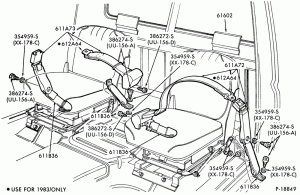 INSTRUMENT PANEL-Front seat belt - w/articulated seat-F-FT600/900