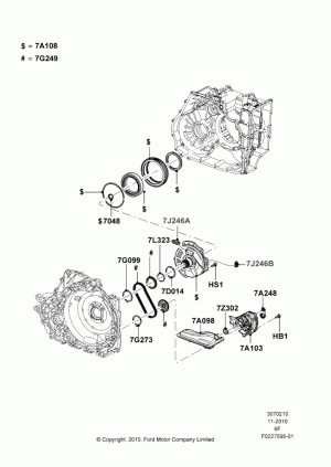 Transmission Pump Assy, 6 Speed Auto Transmission 6F50, 6 Speed Auto Transmission 6F55; 01/NOV/2010-03/MAR/2019