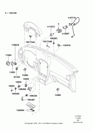 Instrument Panel Related Parts; 18/NOV/2002-01/JUL/2005