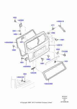 Luggage Compartment Door; 01/MAY/2006-29/APR/2012