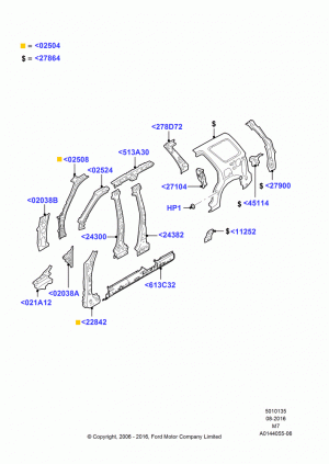 Side Panels - Inner; 01/MAY/2006-29/APR/2012