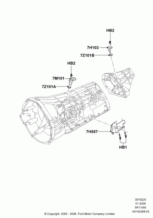 Transmission Modules and Sensors, 5 Speed Auto 5R110W - HI/Torque, 5R110W 5 Speed Auto Trans NAAO; 03/JAN/2005