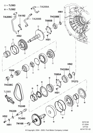 Chain Drive, CVT Select Shift Transmission; 12/JUL/2004-30/APR/2007