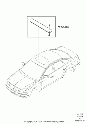 Sliding Roof Mechanism and Controls, Accessory; 12/JUL/2004-11/MAY/2009