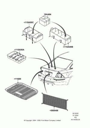 Load Compartment Trim, Accessories Installed; 12/JUL/2004-30/APR/2007