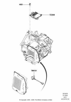 Transmission Modules and Sensors, 6-Speed Automatic Transaxle - AWF21; 12/JUL/2004-30/APR/2007