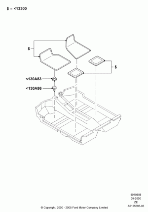 Floor Trim, Accessory; 18/SEP/2000-12/MAY/2004