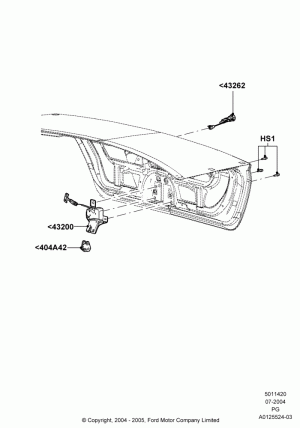 Luggage Compt/Tailgte Lock Controls; 12/JUL/2004-15/JUN/2009