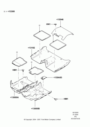 Floor Trim, Production Installed; 12/JUL/2004-30/APR/2007