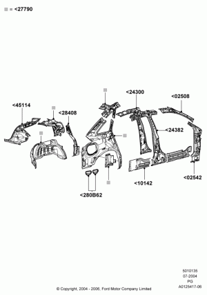 Side Panels - Inner; 12/JUL/2004-15/JUN/2009